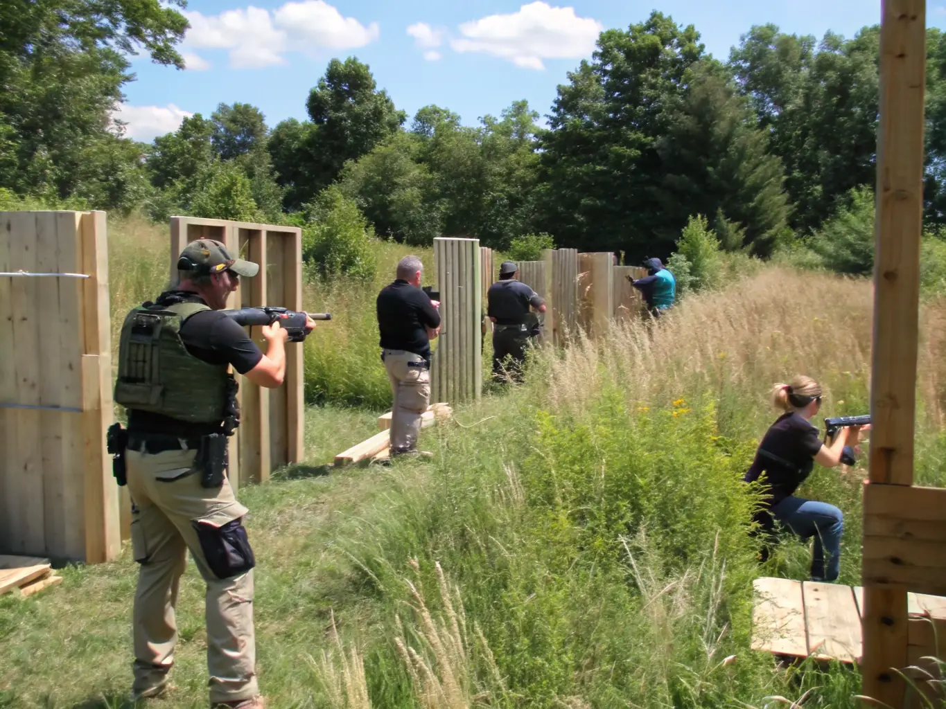 A photo of association members conducting a controlled hunting activity, demonstrating responsible wildlife management practices.
